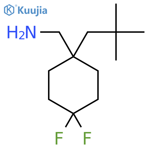 1-(2,2-dimethylpropyl)-4,4-difluorocyclohexylmethanamine structure