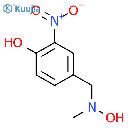 4-{hydroxy(methyl)aminomethyl}-2-nitrophenol structure