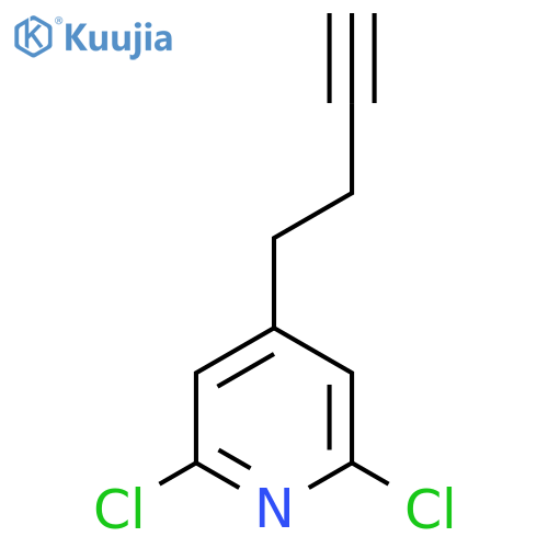 4-(but-3-yn-1-yl)-2,6-dichloropyridine structure