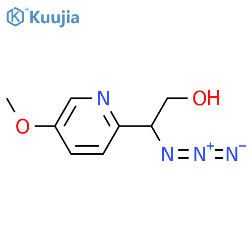2-azido-2-(5-methoxypyridin-2-yl)ethan-1-ol structure