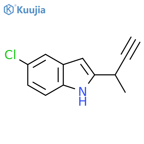 2-(but-3-yn-2-yl)-5-chloro-1H-indole structure