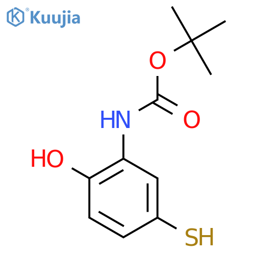 tert-butyl N-(2-hydroxy-5-sulfanylphenyl)carbamate structure
