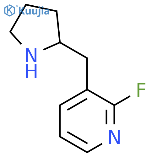 2-fluoro-3-(pyrrolidin-2-yl)methylpyridine structure