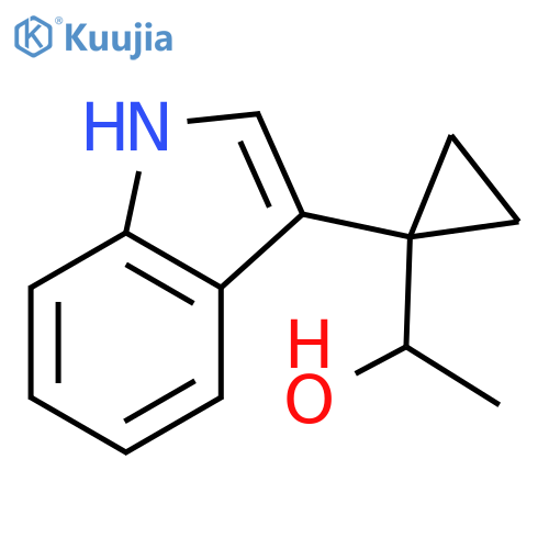 1-1-(1H-indol-3-yl)cyclopropylethan-1-ol structure