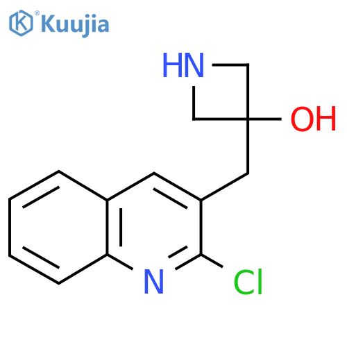 3-(2-chloroquinolin-3-yl)methylazetidin-3-ol structure