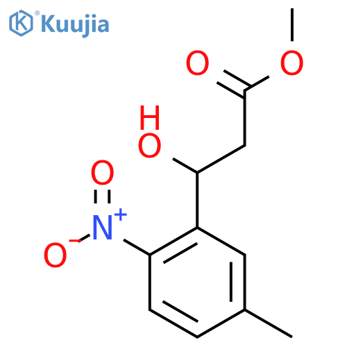 methyl 3-hydroxy-3-(5-methyl-2-nitrophenyl)propanoate structure
