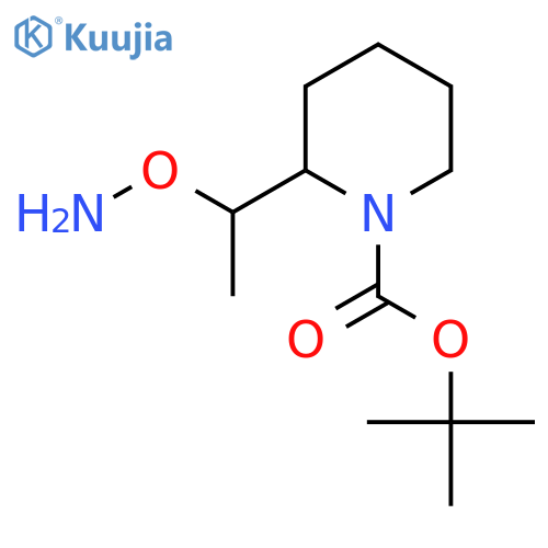 tert-butyl 2-1-(aminooxy)ethylpiperidine-1-carboxylate structure
