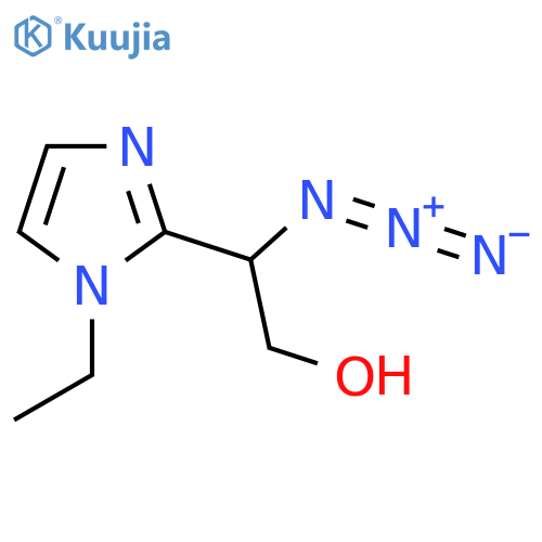 2-azido-2-(1-ethyl-1H-imidazol-2-yl)ethan-1-ol structure