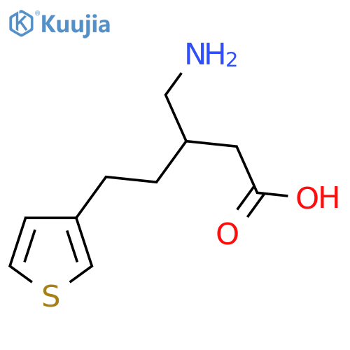 3-(aminomethyl)-5-(thiophen-3-yl)pentanoic acid structure