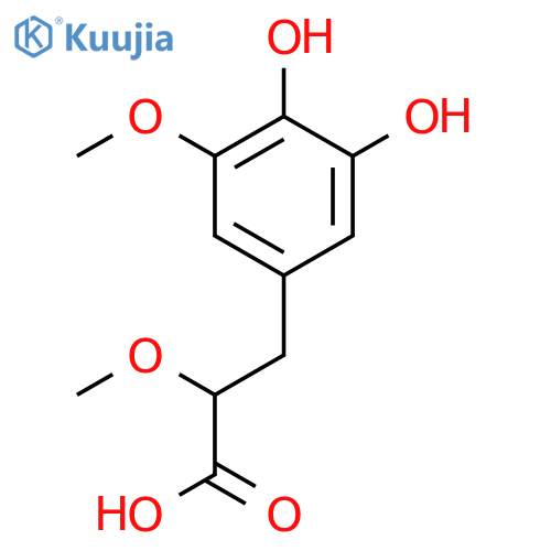3-(3,4-Dihydroxy-5-methoxyphenyl)-2-methoxypropanoic acid structure
