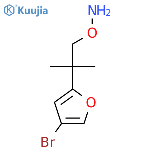 O-2-(4-bromofuran-2-yl)-2-methylpropylhydroxylamine structure