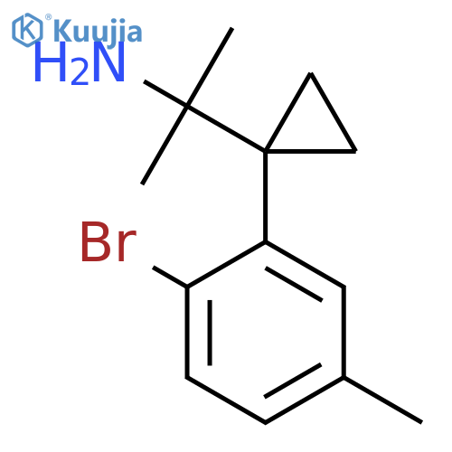2-1-(2-bromo-5-methylphenyl)cyclopropylpropan-2-amine structure