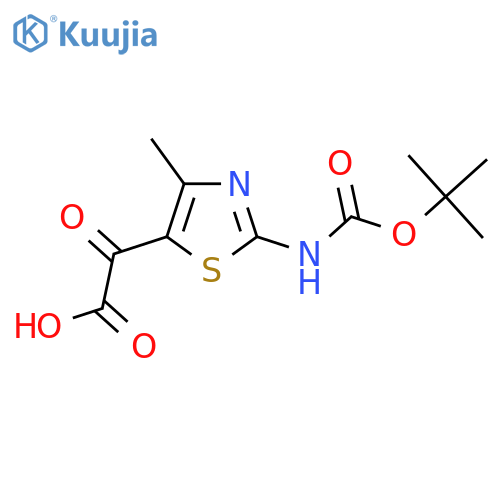 2-(2-{(tert-butoxy)carbonylamino}-4-methyl-1,3-thiazol-5-yl)-2-oxoacetic acid structure