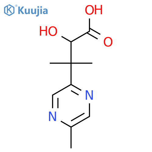 2-hydroxy-3-methyl-3-(5-methylpyrazin-2-yl)butanoic acid structure