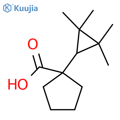 1-(2,2,3,3-tetramethylcyclopropyl)cyclopentane-1-carboxylic acid structure