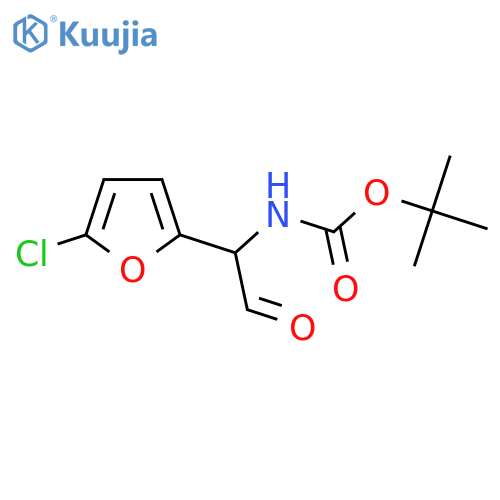 tert-butyl N-1-(5-chlorofuran-2-yl)-2-oxoethylcarbamate structure