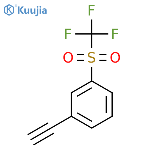 1-ethynyl-3-trifluoromethanesulfonylbenzene structure