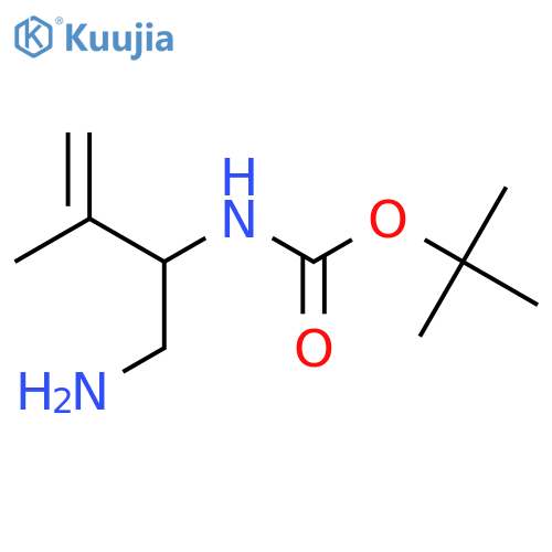 tert-butyl N-(1-amino-3-methylbut-3-en-2-yl)carbamate structure