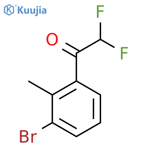 1-(3-bromo-2-methylphenyl)-2,2-difluoroethan-1-one structure
