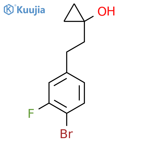 1-2-(4-bromo-3-fluorophenyl)ethylcyclopropan-1-ol structure