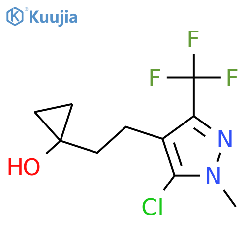 1-{2-5-chloro-1-methyl-3-(trifluoromethyl)-1H-pyrazol-4-ylethyl}cyclopropan-1-ol structure
