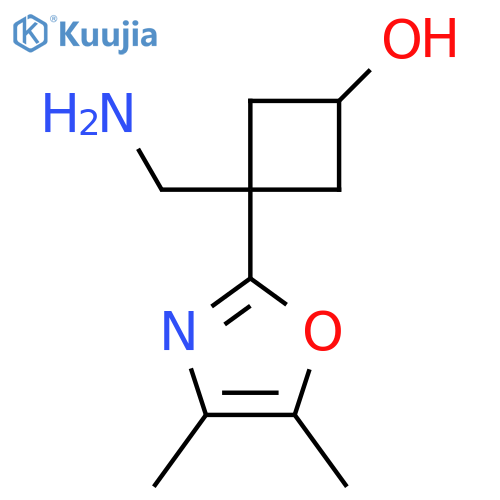 3-(aminomethyl)-3-(dimethyl-1,3-oxazol-2-yl)cyclobutan-1-ol structure