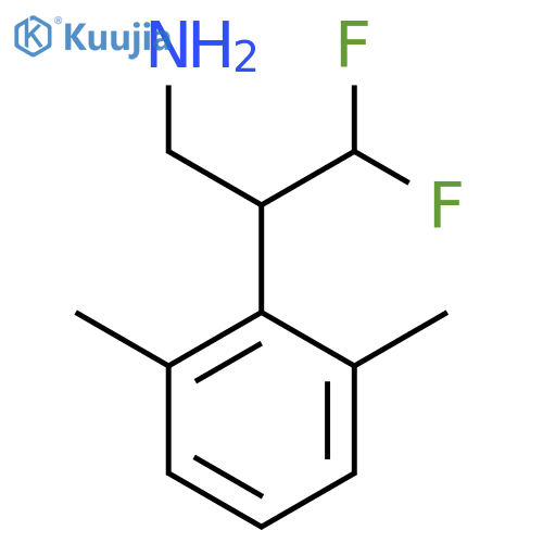 2-(2,6-dimethylphenyl)-3,3-difluoropropan-1-amine structure