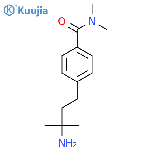 4-(3-amino-3-methylbutyl)-N,N-dimethylbenzamide structure