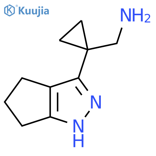 (1-{1H,4H,5H,6H-cyclopentacpyrazol-3-yl}cyclopropyl)methanamine structure