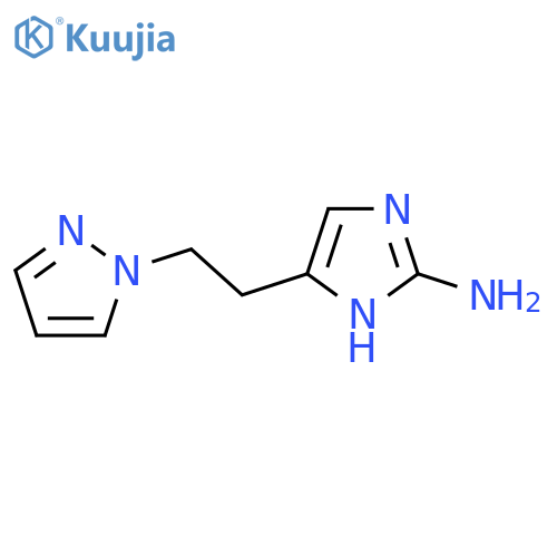 5-2-(1H-pyrazol-1-yl)ethyl-1H-imidazol-2-amine structure