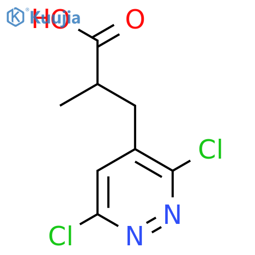 3-(3,6-dichloropyridazin-4-yl)-2-methylpropanoic acid structure