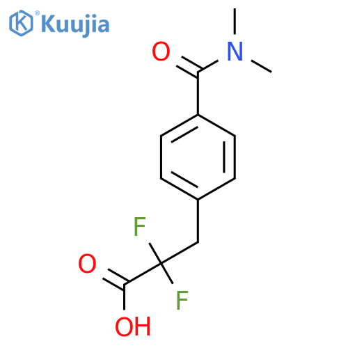 3-4-(dimethylcarbamoyl)phenyl-2,2-difluoropropanoic acid structure