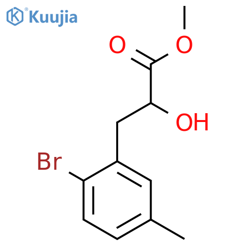 methyl 3-(2-bromo-5-methylphenyl)-2-hydroxypropanoate structure