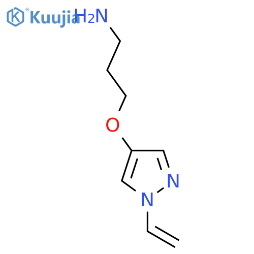 3-(1-ethenyl-1H-pyrazol-4-yl)oxypropan-1-amine structure