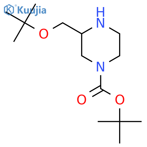 tert-butyl 3-(tert-butoxy)methylpiperazine-1-carboxylate structure