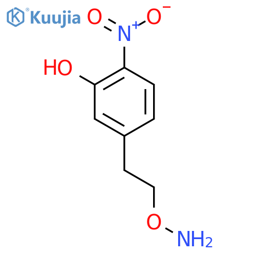 5-2-(aminooxy)ethyl-2-nitrophenol structure