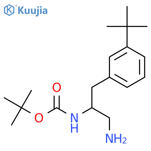 tert-butyl N-1-amino-3-(3-tert-butylphenyl)propan-2-ylcarbamate structure