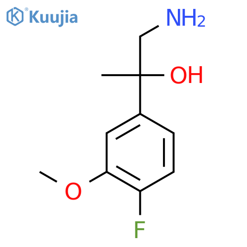 1-amino-2-(4-fluoro-3-methoxyphenyl)propan-2-ol structure