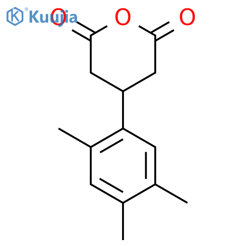 4-(2,4,5-trimethylphenyl)oxane-2,6-dione structure