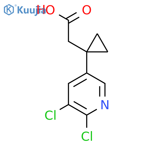 2-1-(5,6-dichloropyridin-3-yl)cyclopropylacetic acid structure