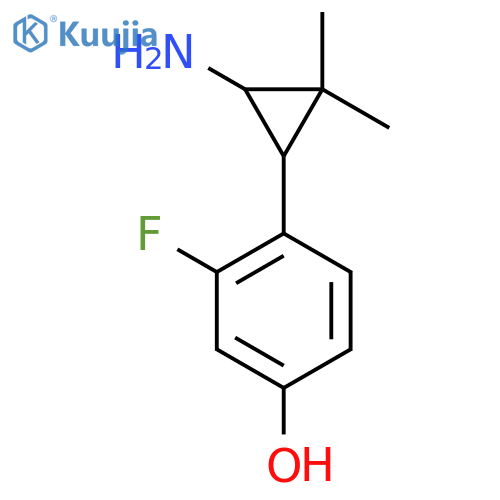 4-(3-Amino-2,2-dimethylcyclopropyl)-3-fluorophenol structure