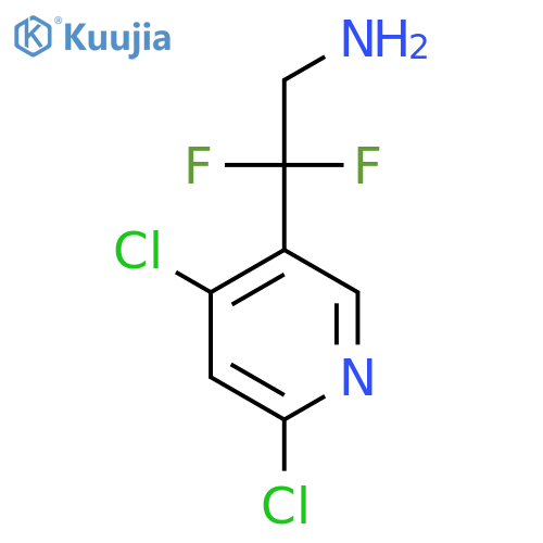 2-(4,6-dichloropyridin-3-yl)-2,2-difluoroethan-1-amine structure