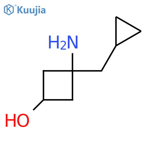 3-amino-3-(cyclopropylmethyl)cyclobutan-1-ol structure
