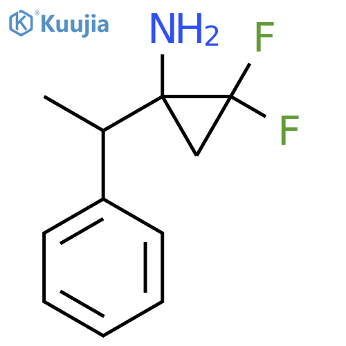 2,2-difluoro-1-(1-phenylethyl)cyclopropan-1-amine structure