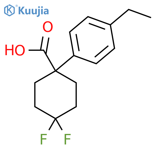 1-(4-ethylphenyl)-4,4-difluorocyclohexane-1-carboxylic acid structure