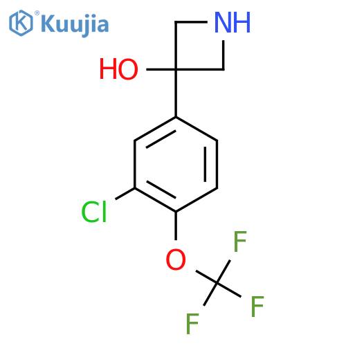 3-3-chloro-4-(trifluoromethoxy)phenylazetidin-3-ol structure