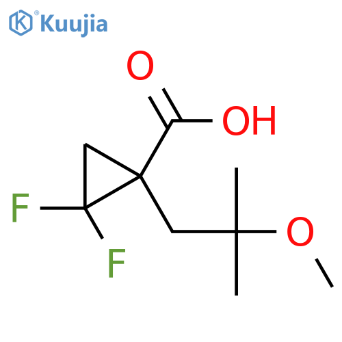 2,2-difluoro-1-(2-methoxy-2-methylpropyl)cyclopropane-1-carboxylic acid structure