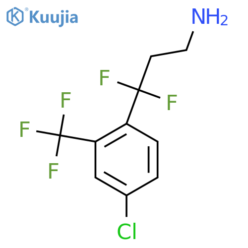 3-4-chloro-2-(trifluoromethyl)phenyl-3,3-difluoropropan-1-amine structure