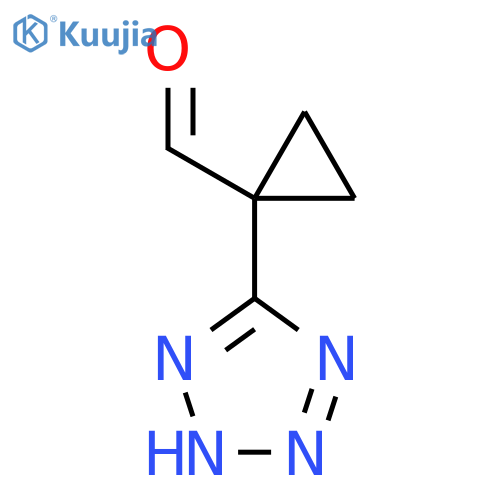1-(1H-1,2,3,4-tetrazol-5-yl)cyclopropane-1-carbaldehyde structure