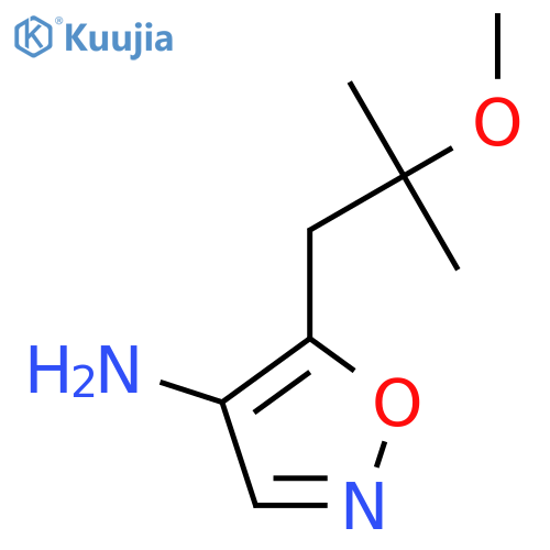 5-(2-methoxy-2-methylpropyl)-1,2-oxazol-4-amine structure